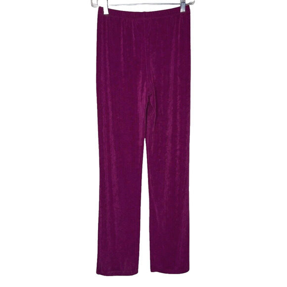 Chicos Pants Womens XS Tall Purple‎ Slinky Travel Career Business Casual Commute - Picture 2 of 6